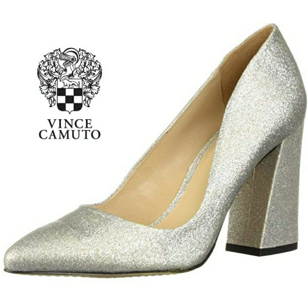 Glam Glitter Vince Camuto Block Heels